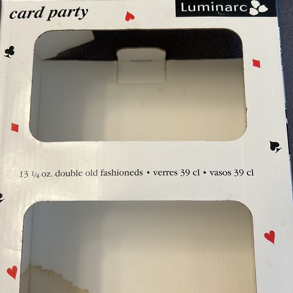 Luminarc “Card Party” Glasses - 4 pc Set - Picture 7 of 7